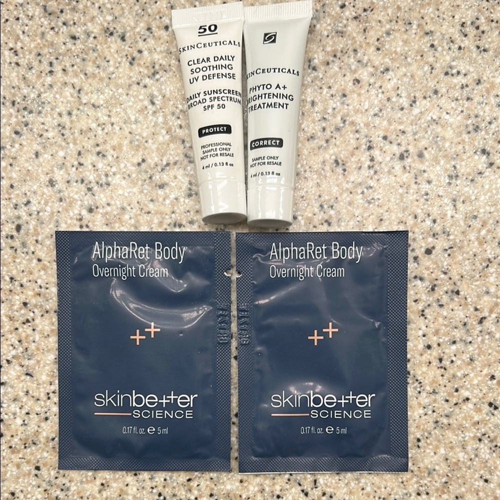 Skincare and body care samples